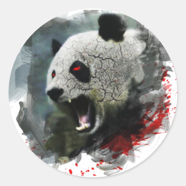Pegatina de Panda enojado (Anverso)