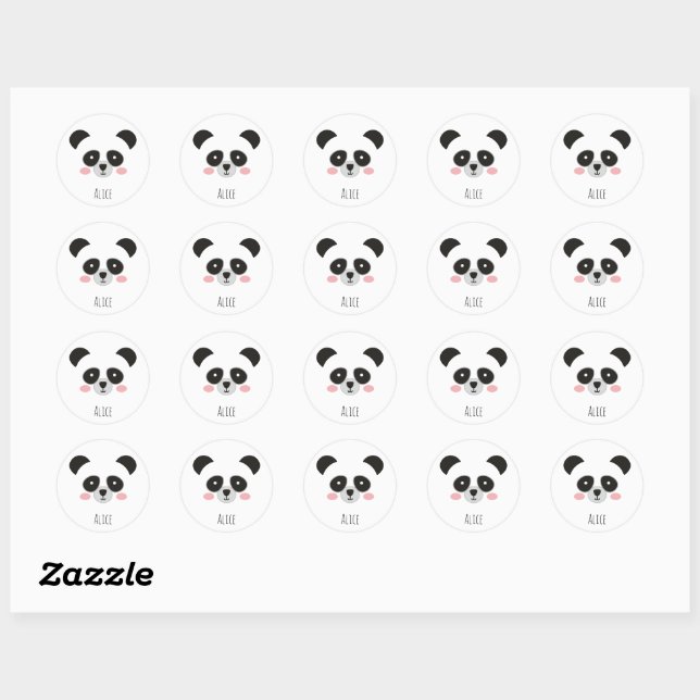 Pegatina de Panda Kawaii Adorable – Pegatinas de N (Hoja)