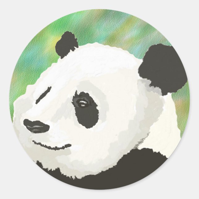 Pegatina de Panda pintado (Anverso)