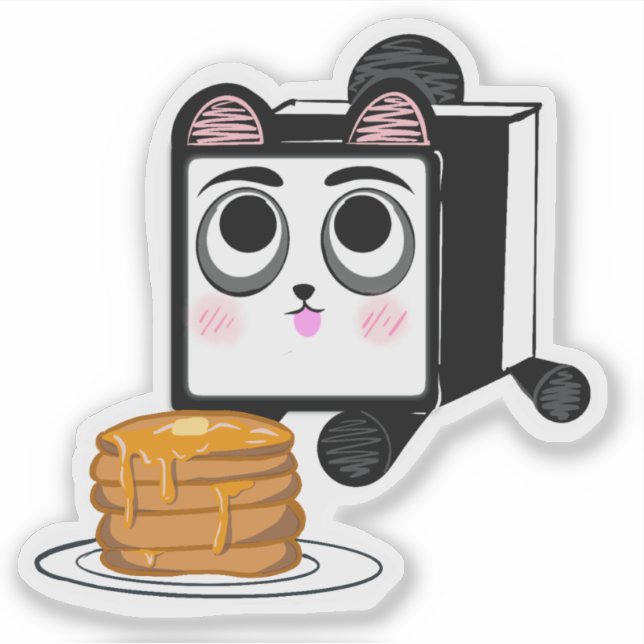 Pegatina de Panda Tortita  (Anverso)