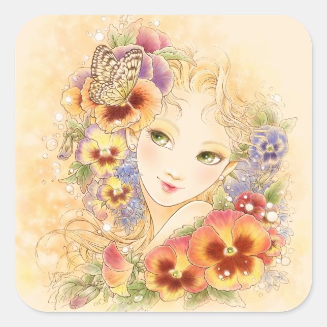 Pegatina de Pansy Square (Anverso)