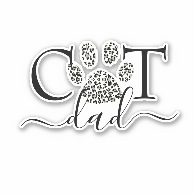 Pegatina de Papá Gato (Anverso)