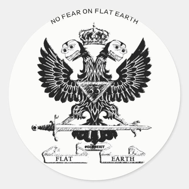 pegatina De Papel De Doble Cabecera De 33 GRADOS (Anverso)