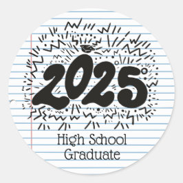 Pegatina de papel de hoja suelta para graduados de