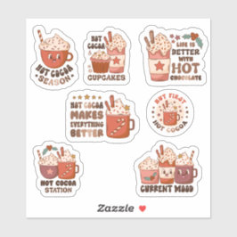 Pegatina de papelería de la temporada de café cali