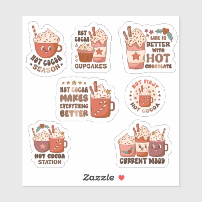 Pegatina de papelería de la temporada de café cali (Hoja)