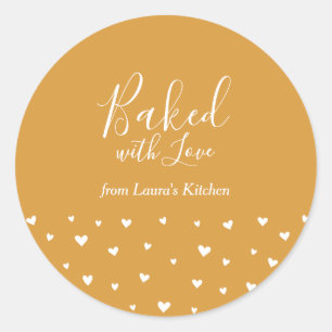 Pegatina de paquete Amarillo Corazones Cutes horne