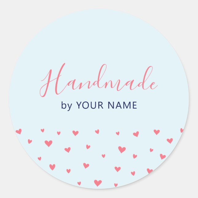 Pegatina de paquete sencillo de corazón personaliz (Anverso)