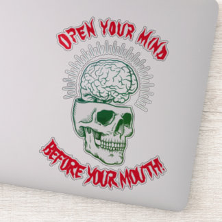 Pegatina de parachoques Abre la mente