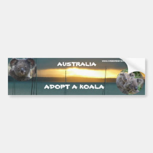 Pegatina de parachoques ADOPTA UN KOALA AUSTRALIA