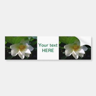 Pegatina de parachoques con flor de Lotus blanco d