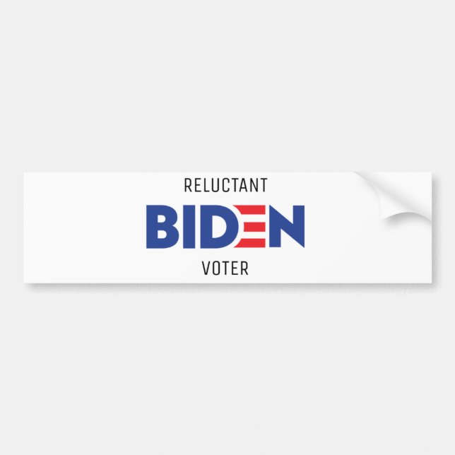 Pegatina de parachoques de Biden para votantes rea (Frente)