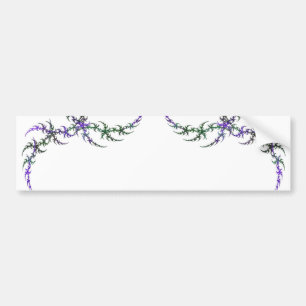 Pegatina de parachoques de borde violeta y verde f