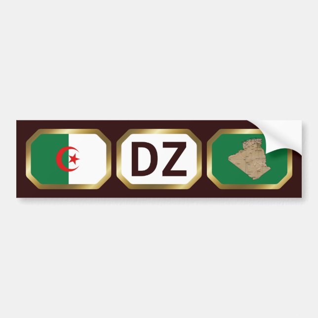 Pegatina de parachoques de código de bandera de Ar (Frente)