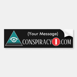 Pegatina de parachoques de conspiración de persona