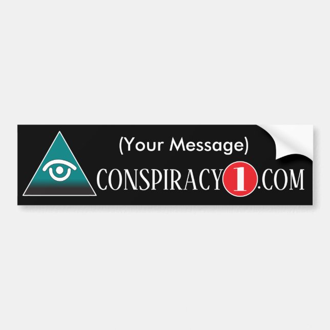 Pegatina de parachoques de conspiración de persona (Frente)