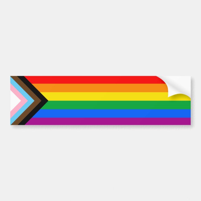 Pegatina de parachoques de la bandera del orgullo  (Frente)