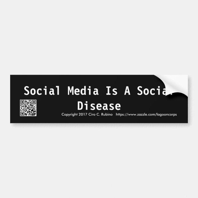 Pegatina de parachoques de medios sociales (Frente)