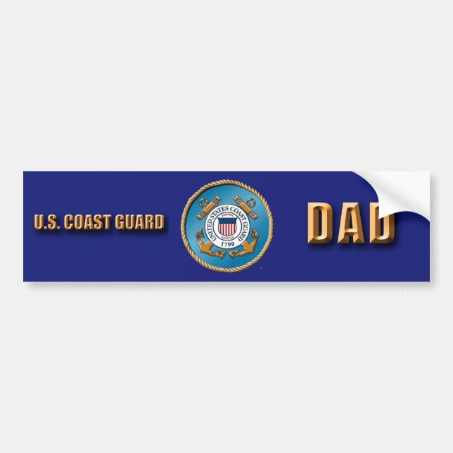 Pegatina de parachoques de papá de USCG (Frente)