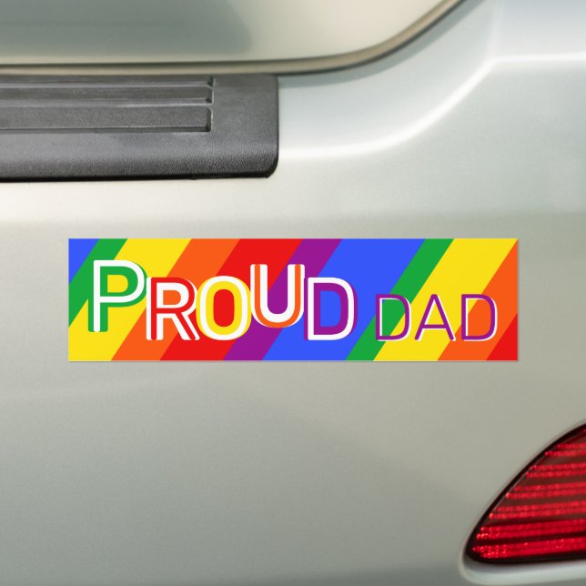 Pegatina de parachoques de papá orgulloso de arcoi (en coche)