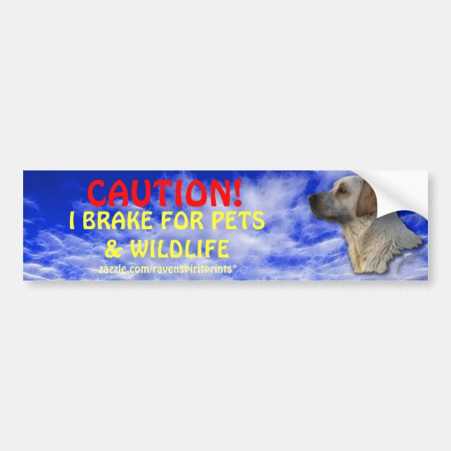 Pegatina de parachoques de seguridad para mascota  (Frente)