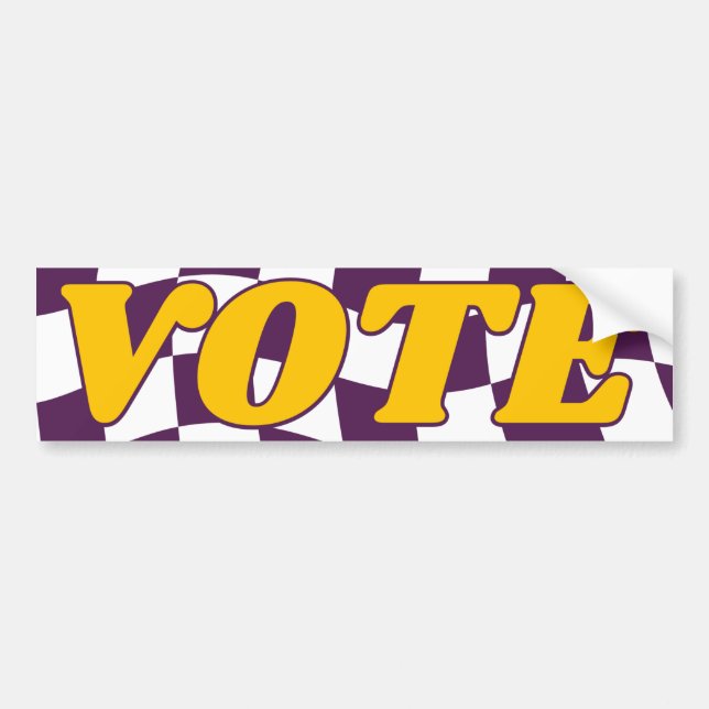 Pegatina de parachoques de VOTACIÓN (Frente)