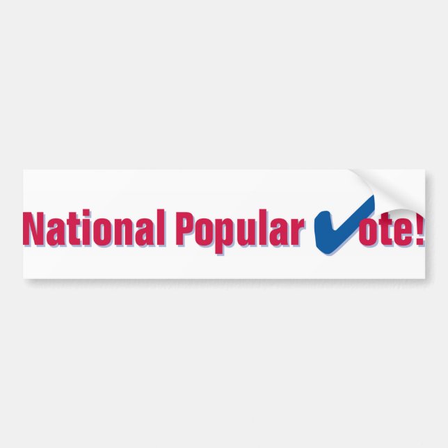 Pegatina de parachoques del voto popular nacional (Frente)