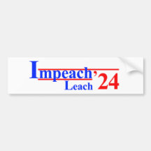 Pegatina de parachoques Impeach Leach '24
