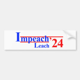 Pegatina de parachoques Impeach Leach '24