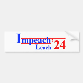 Pegatina de parachoques Impeach Leach '24