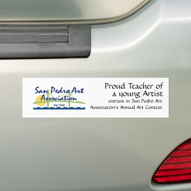 Pegatina de parachoques - Logo de SPAA y profesor  (en coche)