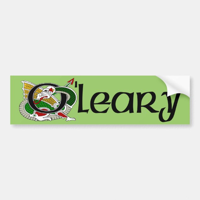 Pegatina de parachoques O'Leary Celtic Dragon (Frente)