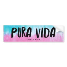 Pegatina de parachoques Pura Vida Tie Dye Costa Ri