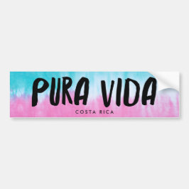 Pegatina de parachoques Pura Vida Tie Dye Costa Ri