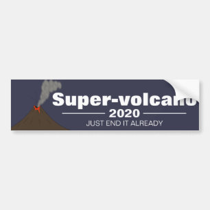 Pegatina de parachoques Super-volcano 2020 (A)