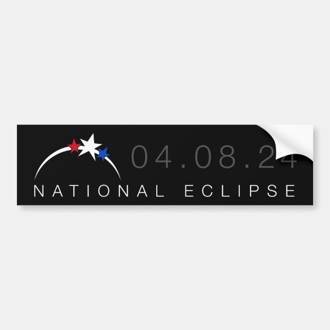 Pegatina de parachoques total del eclipse solar de (Frente)