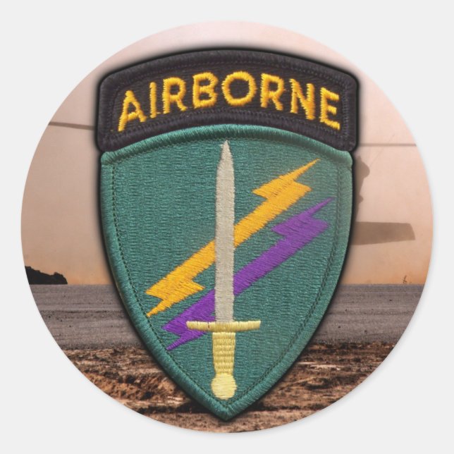 Pegatina de parche de USACAPOC(A) Special Ops (Anverso)