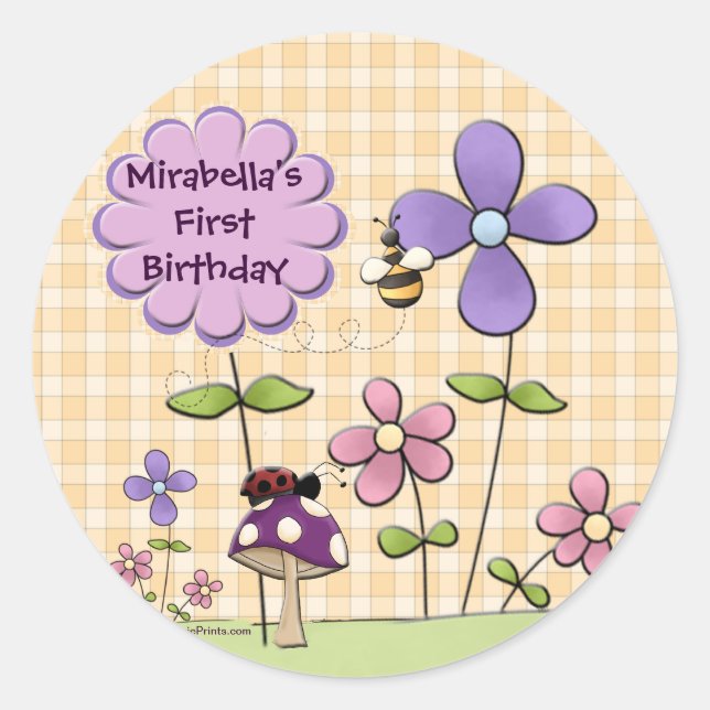 Pegatina de parches de flores (Anverso)