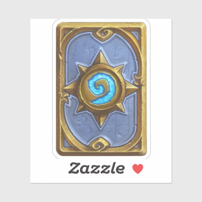 Pegatina de parte posterior de carta de Hearthston (Hoja)