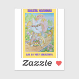 Pegatina de Pascua de Niñas Pequeñas