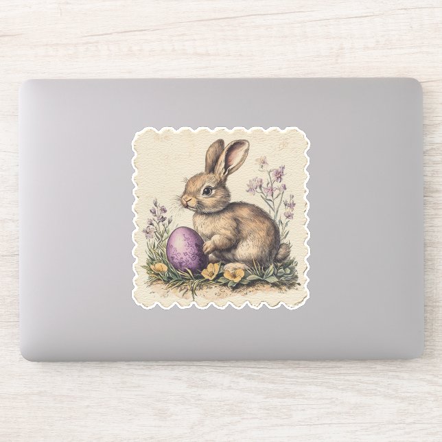 Pegatina de Pascua Vintage (Ordenador)