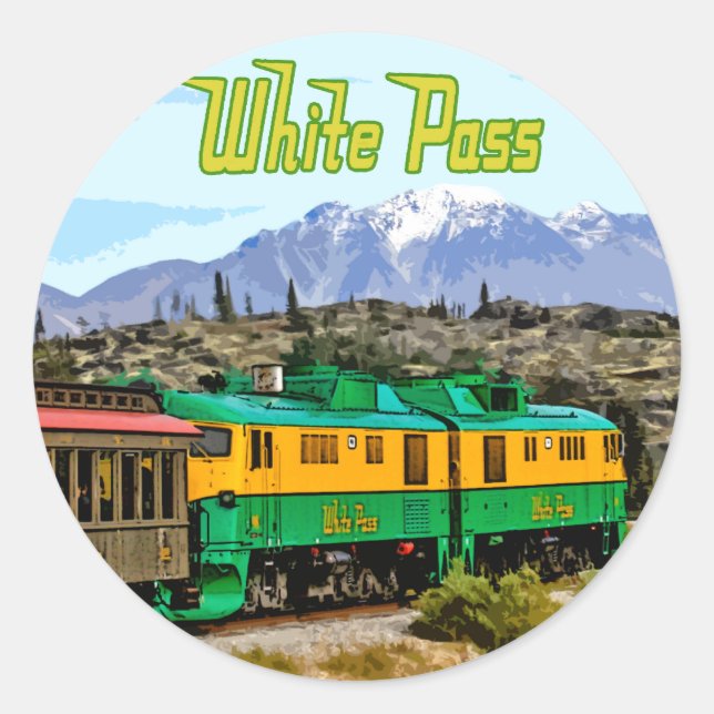 Pegatina de paso blanco (Anverso)