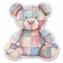 Pegatina de Patchwork Teddy Bear