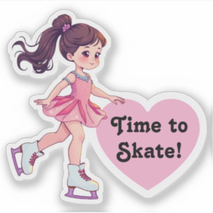 Pegatina de patinaje con imágenes recortadas