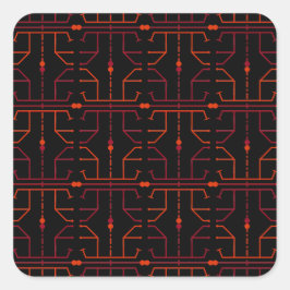 Pegatina de patrón abstracto jeroglífico