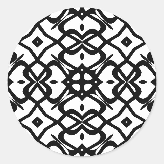 Pegatina de patrón de encaje de X metálico - Blanc (Anverso)