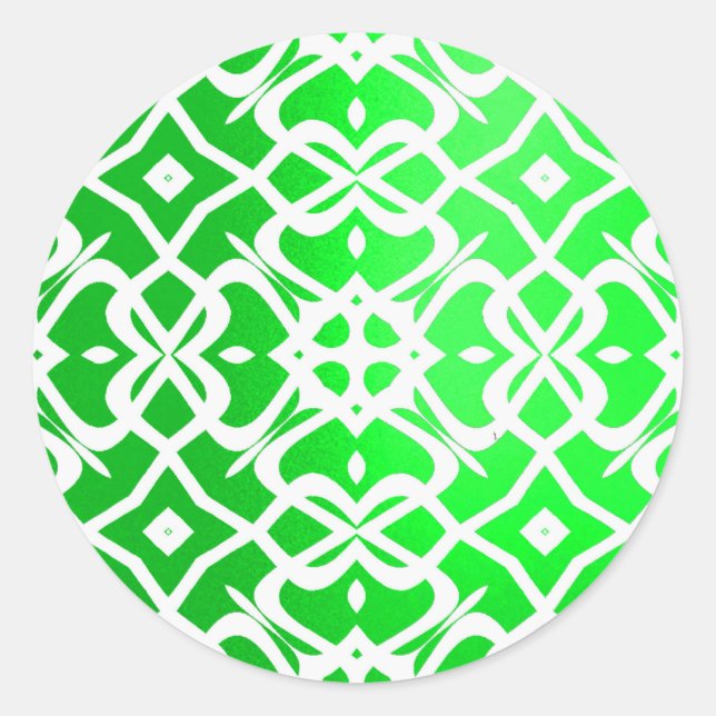 Pegatina de patrón de encaje de X metálico - Lime  (Anverso)