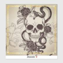 Pegatina de patrones de cráneo de Halloween.