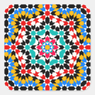 Pegatina de patrones geométricos islámicos