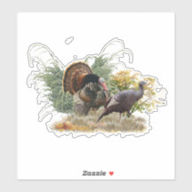 Pegatina de pavos salvajes